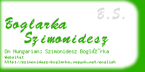 boglarka szimonidesz business card